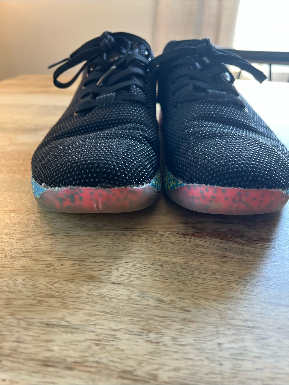 Nobull Black Athletic Sneakers with Colorful Speckled Midsole size 7 - Picture 3 of 11